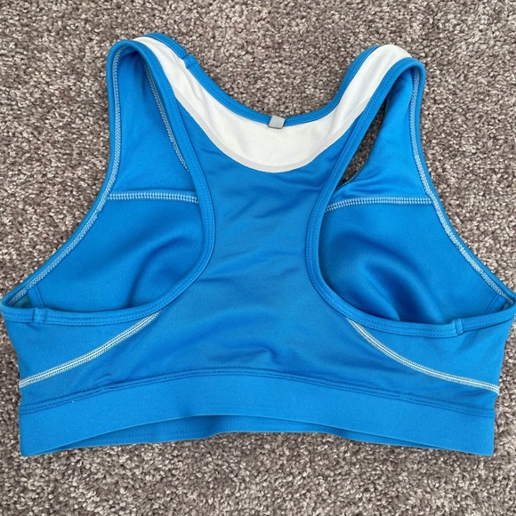 Nike Dri-Fit Medium Support Padded Sports Bra Blue Size Medium - Picture 2 of 5